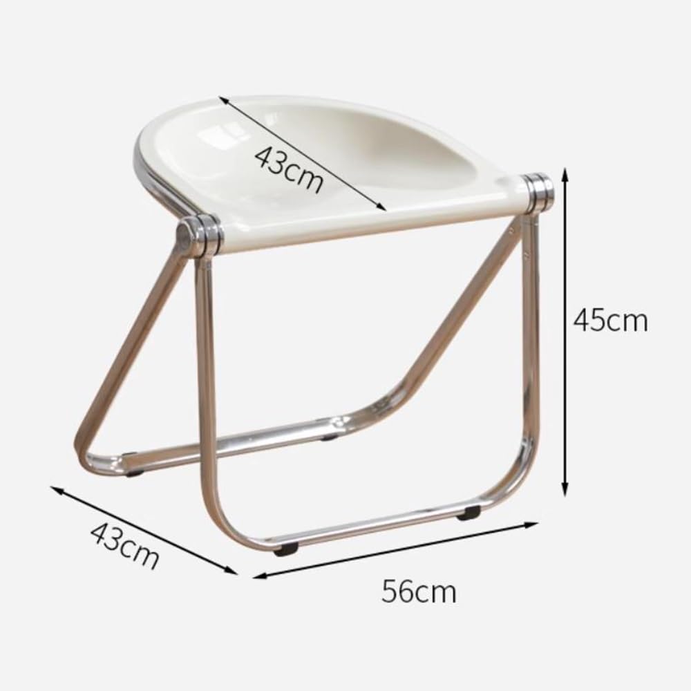 Transparent 18-Inch Backless Folding Stool E40924