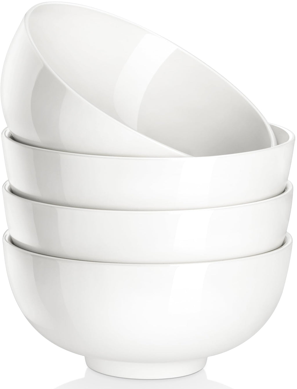 White 26 Oz Ceramic Soup Bowls of 4 V8240
