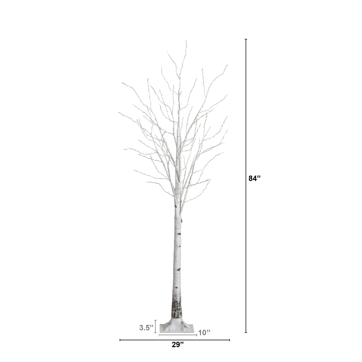 7-FT Pre-lit Artificial White Birch Tree with LED Lights A90240
