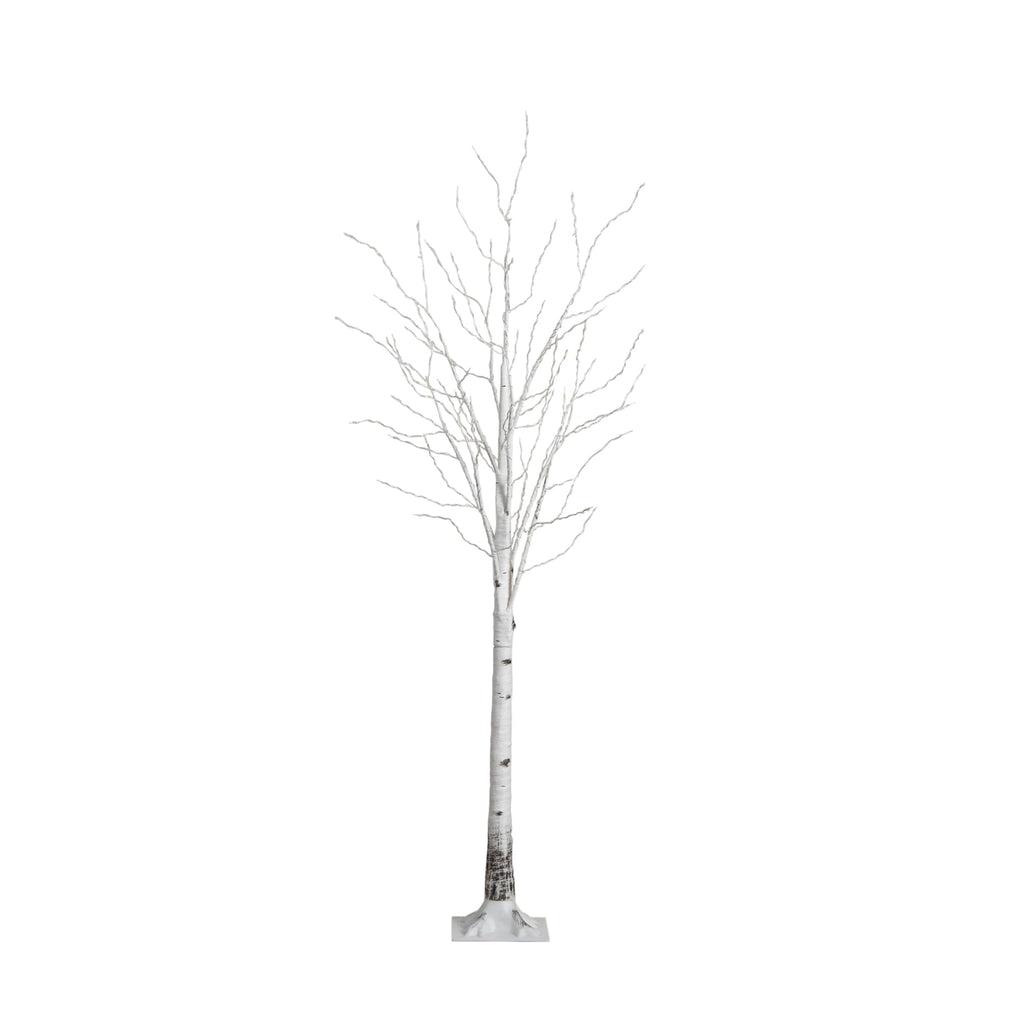 7-FT Pre-lit Artificial White Birch Tree with LED Lights A90240