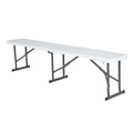 Portable Folding Bench, 6-Foot, UV-Resistant, Powder-Coated Steel A398