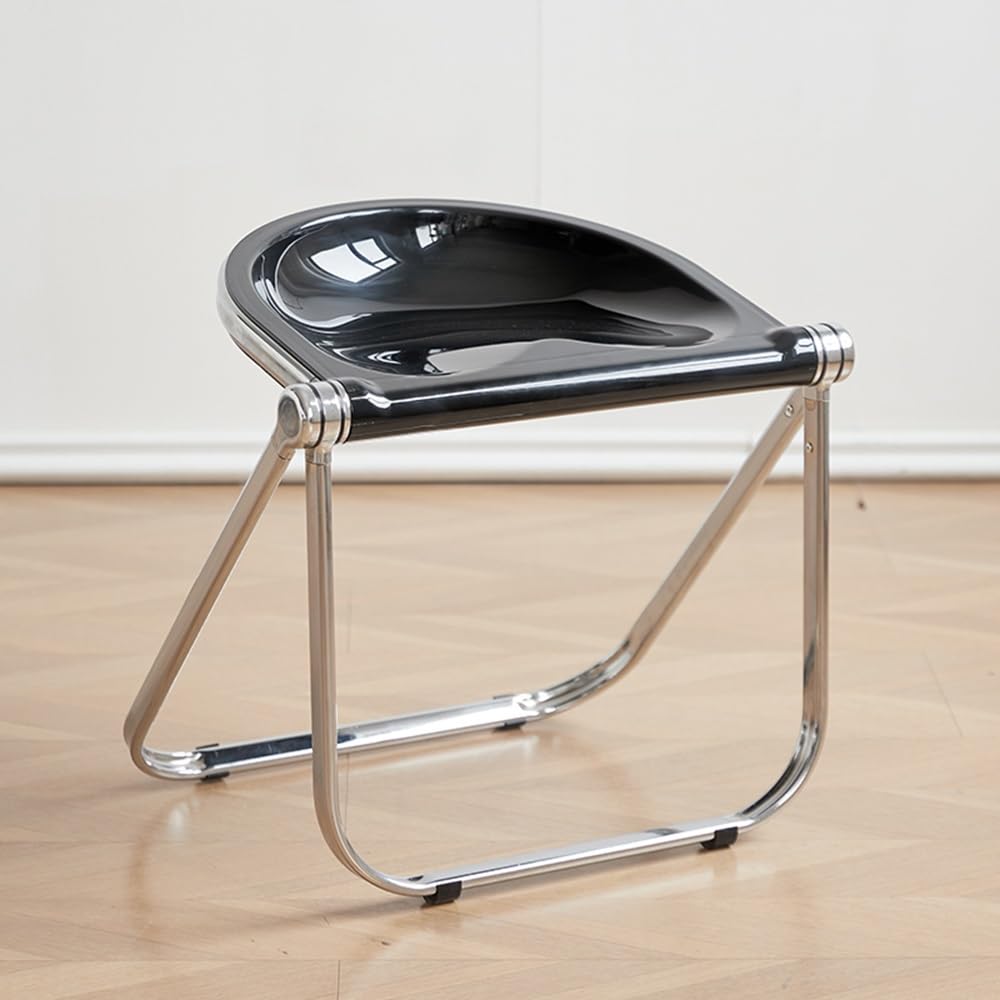Transparent 18-Inch Backless Folding Stool E40924