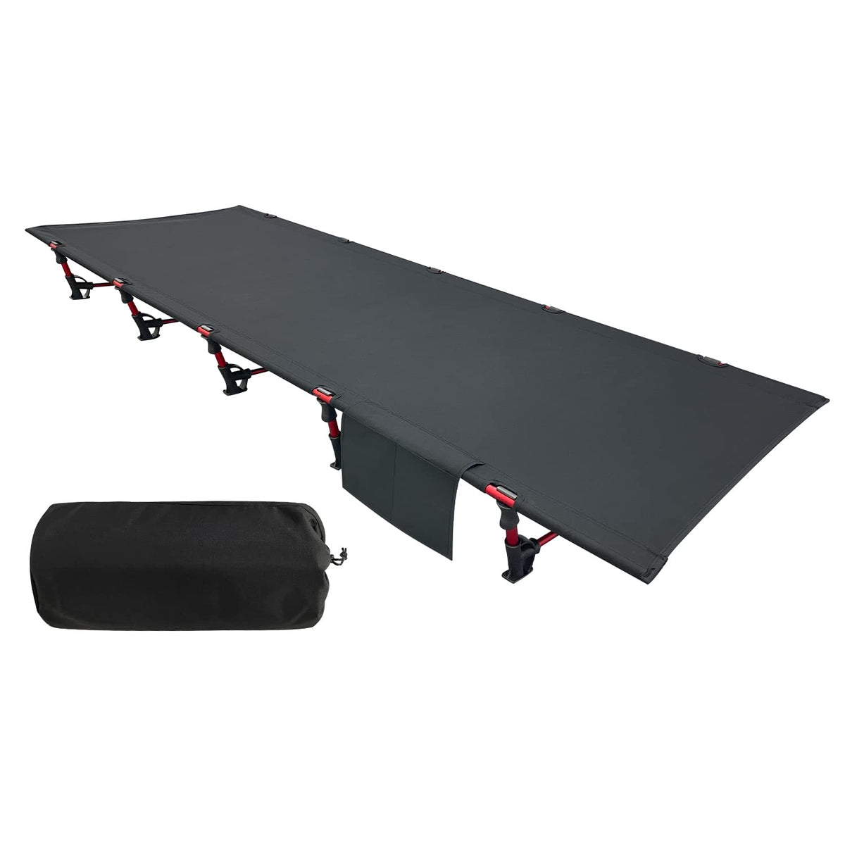 Portable Camping Cot Sleeping Cot Ultralight Backpacking Cot Bed Black W198