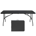 6 FT Black Folding Table with Carry Handle G975052