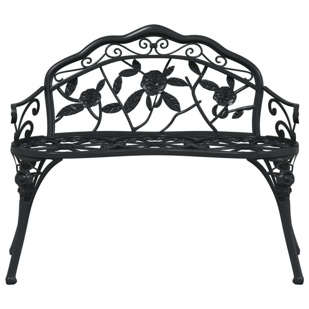 Cast Aluminum Black Patio Bench G3958
