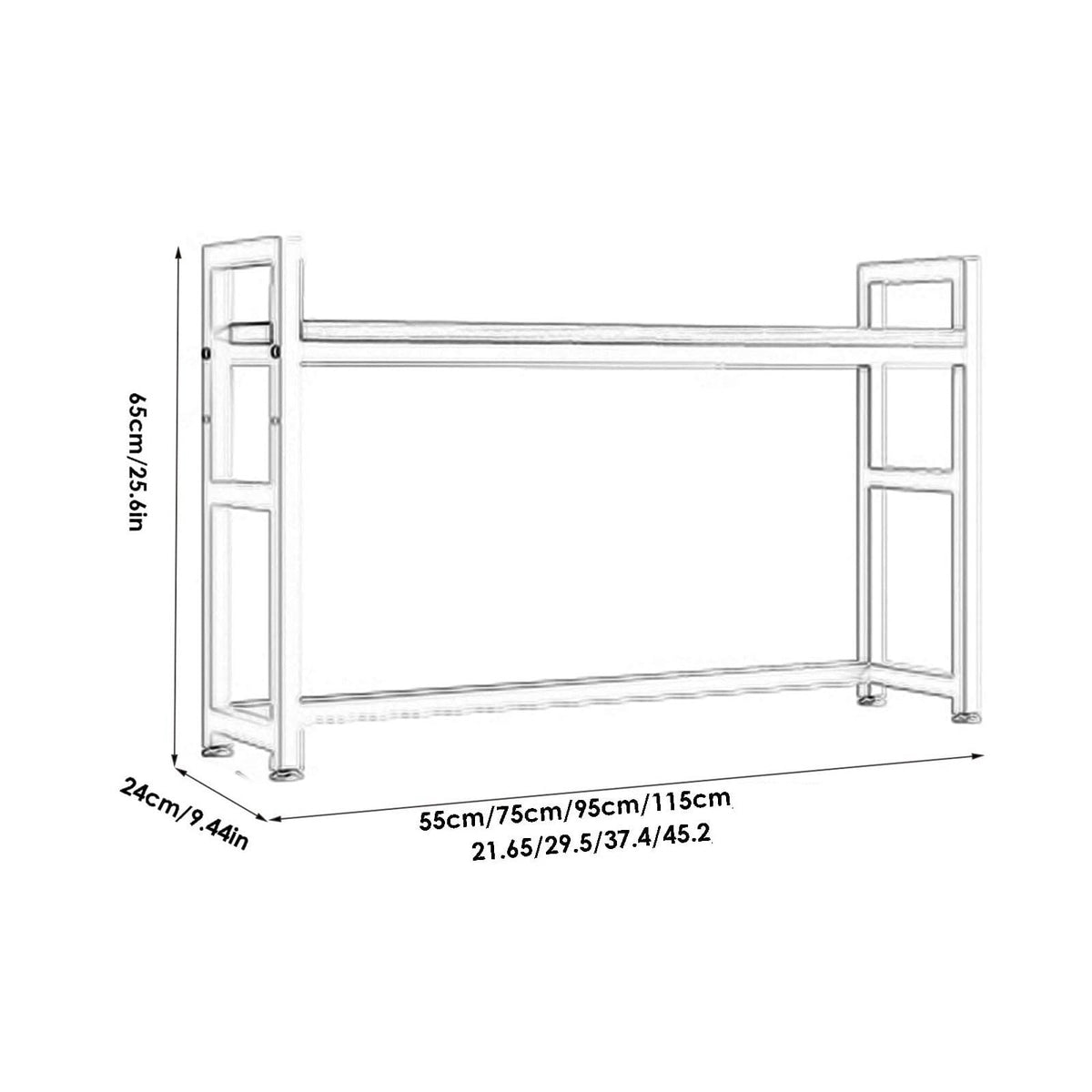 White Wood and Metal Desktop Bookcase A18974