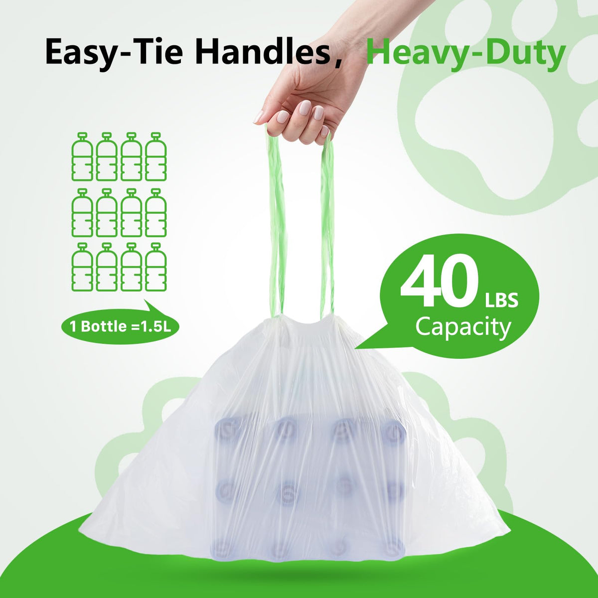 40 Count Cat Litter Box Liners with Drawstring S616