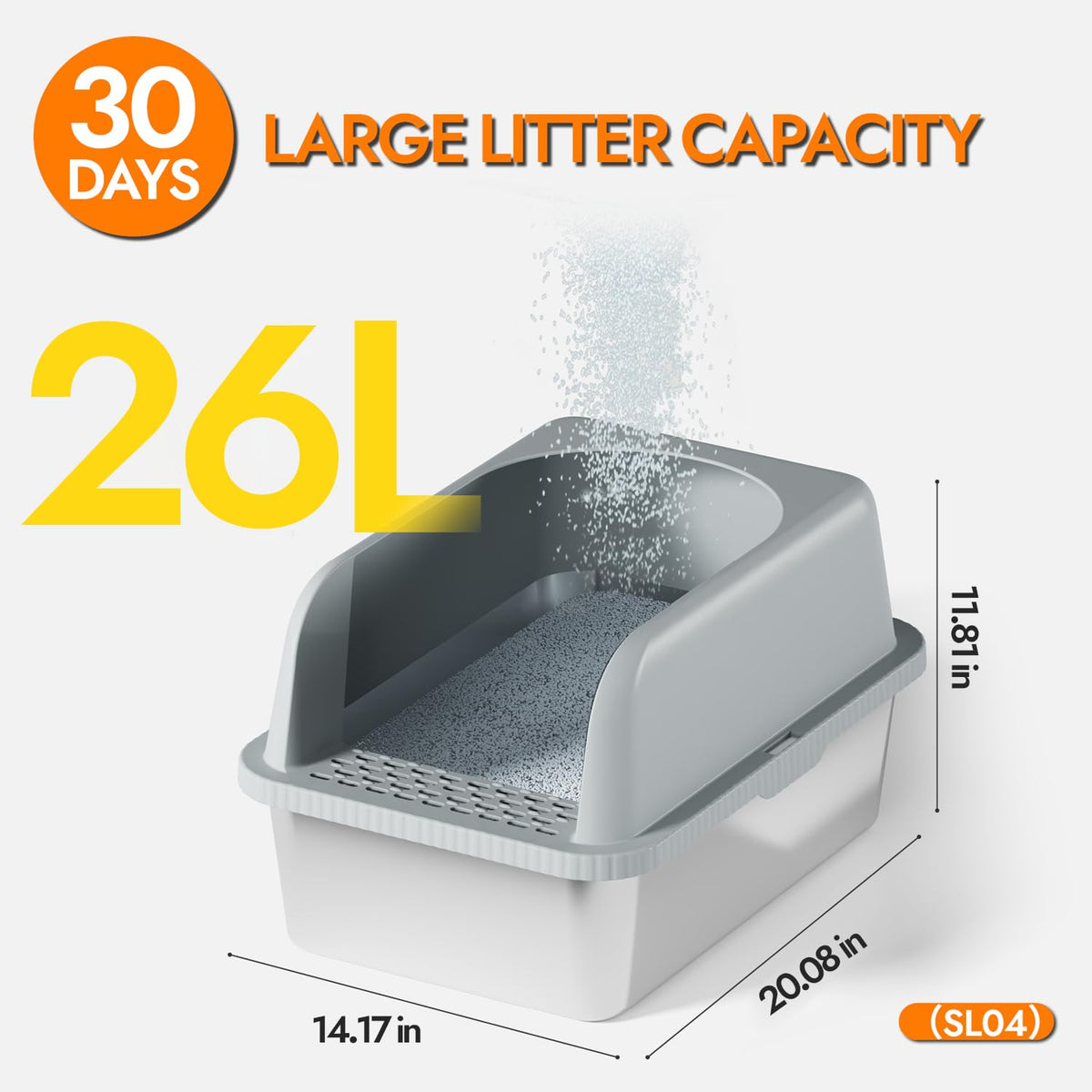 Stainless Steel Cat Litter Box with Lid W248