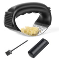 Stainless Steel Garlic Press Rocker with Peeler and Cleaning Brush S490