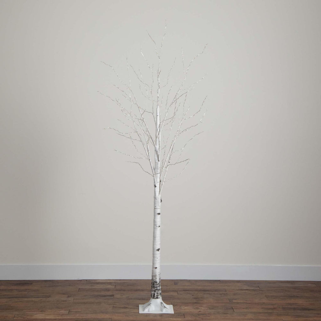 7-FT Pre-lit Artificial White Birch Tree with LED Lights A90240