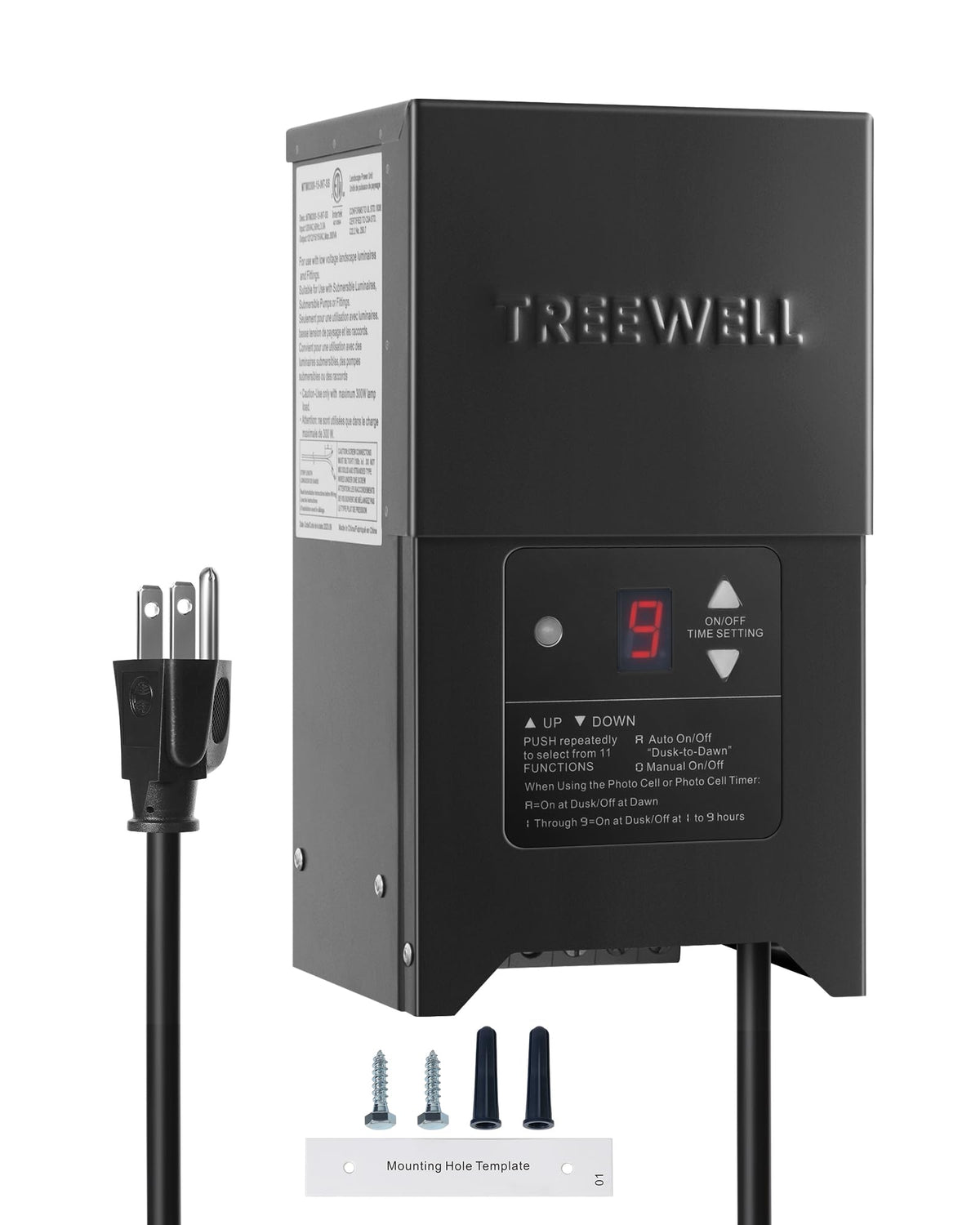 300W Low Voltage Landscape Transformer Stainless Steel Waterproof D1034