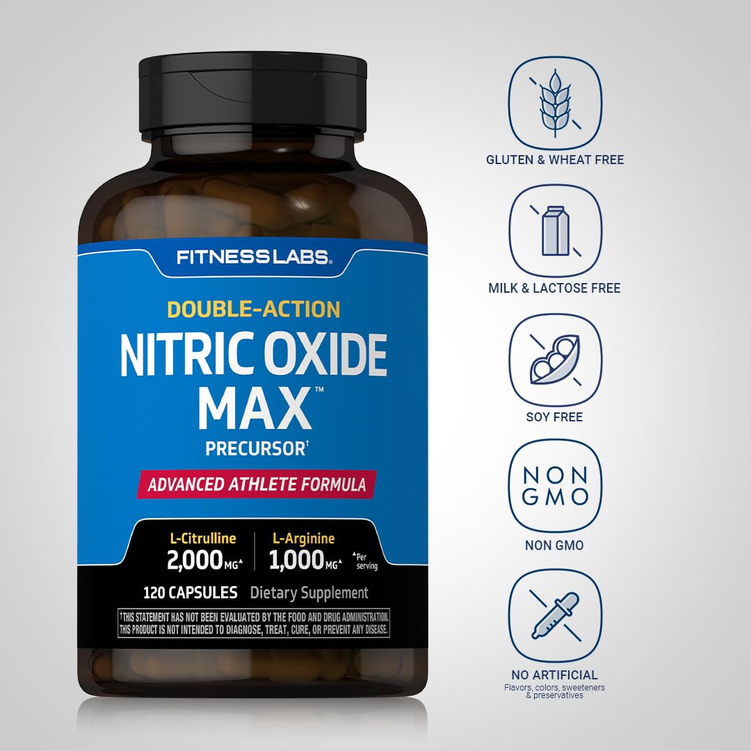 3000mg 120 Capsules Nitric Oxide Supplement with L Arginine and L Citrulline Q910