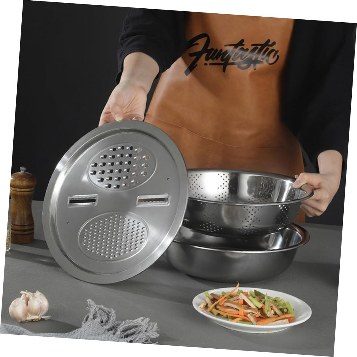 Metal Vegetable Washing Basket Strainer Bowl Q325