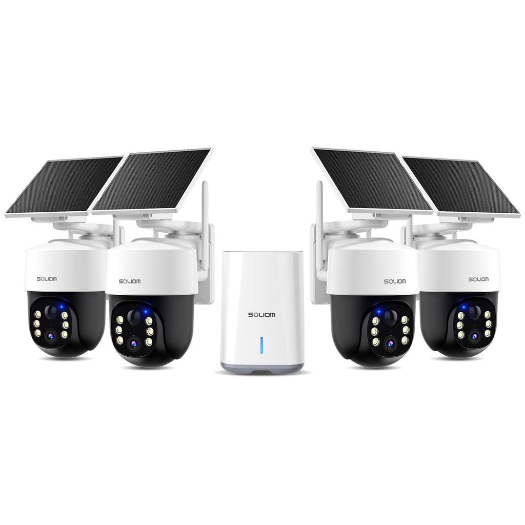 4K Solar Security Cameras Wireless Outdoor System 4-Cam Kit Z39136