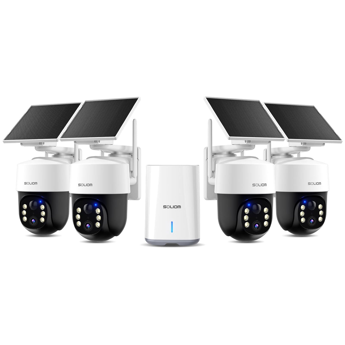 4K Solar Security Cameras Wireless Outdoor System 4-Cam Kit Z39136