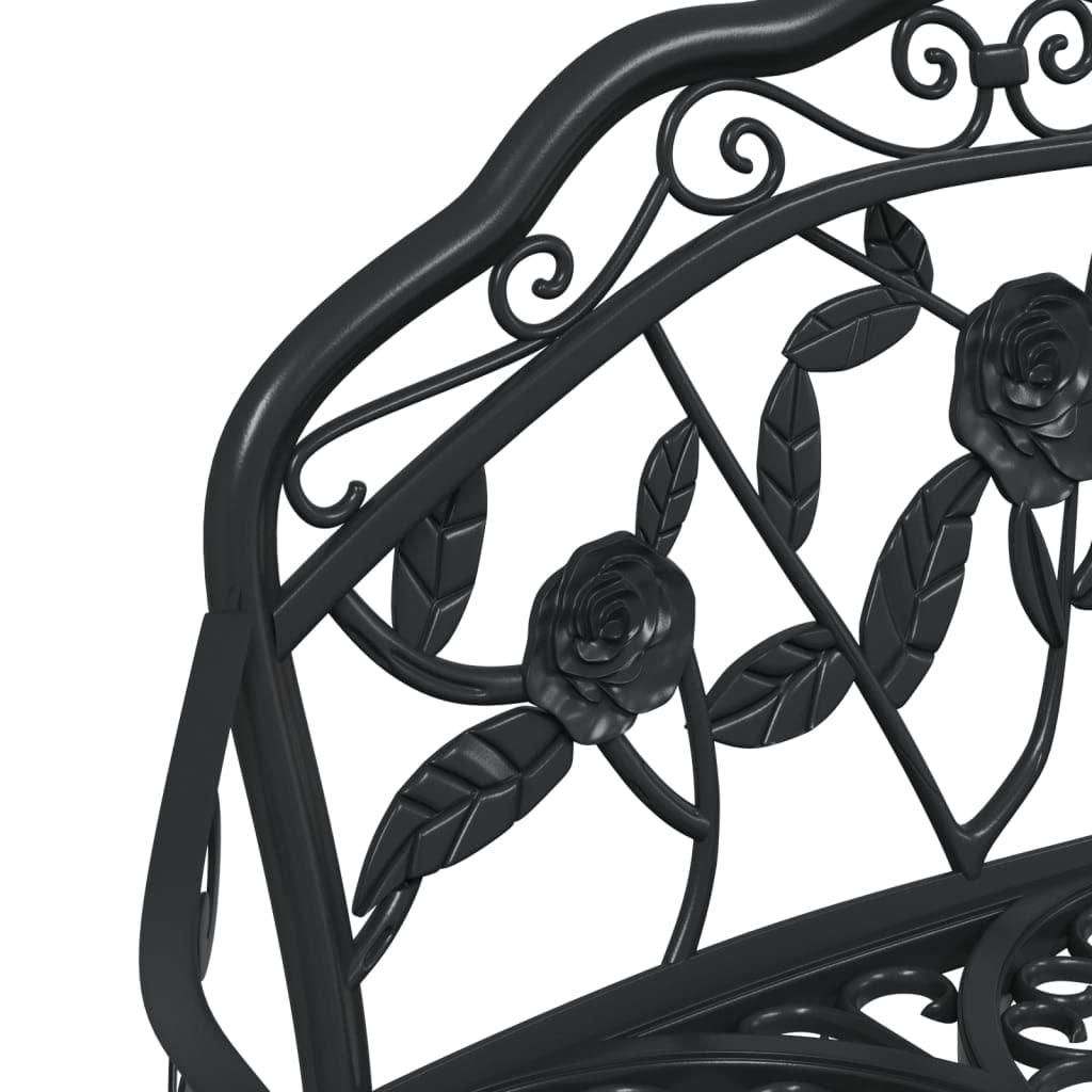 Cast Aluminum Black Patio Bench G3958