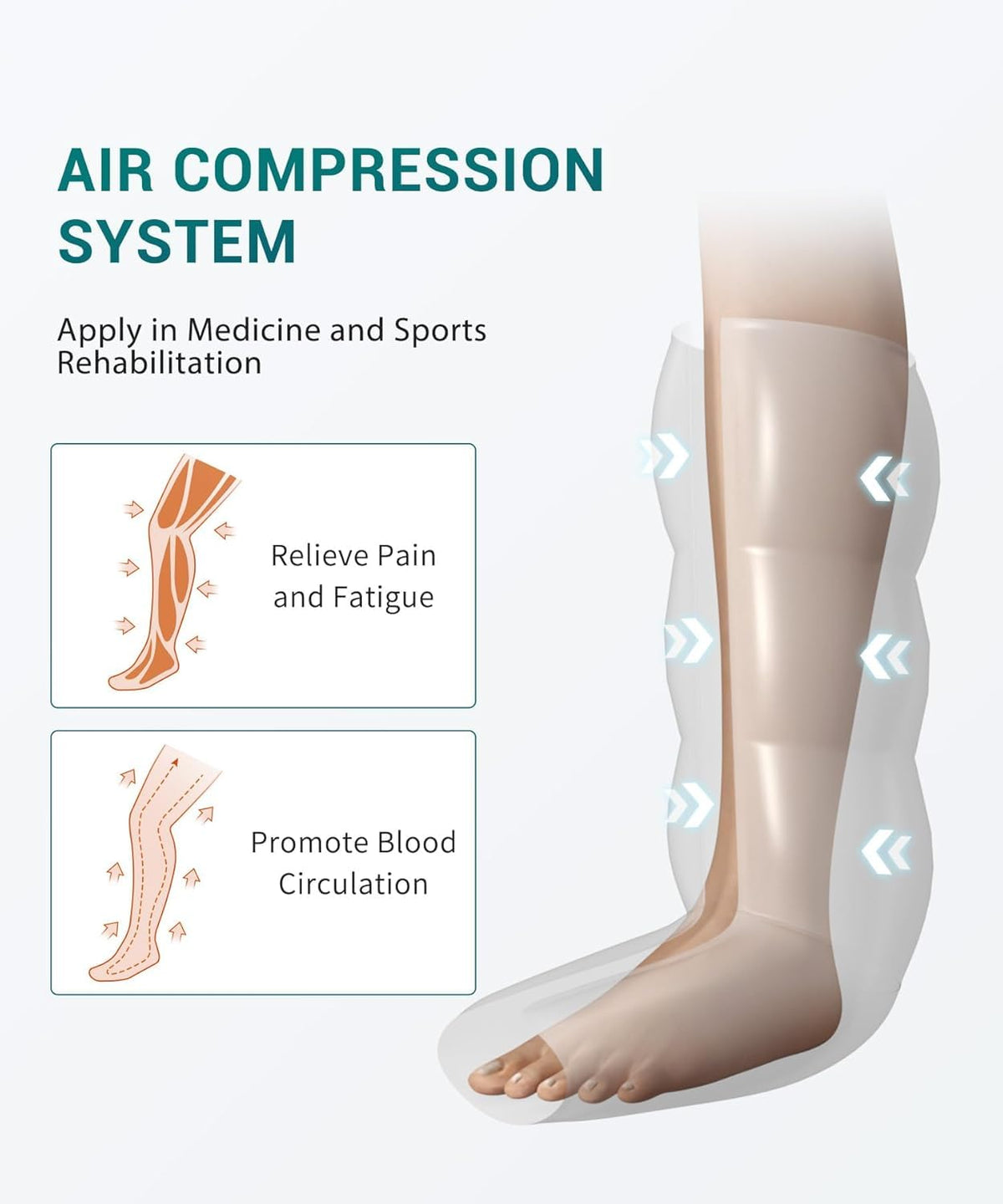 Air Compression Leg Massager with Heat K854120