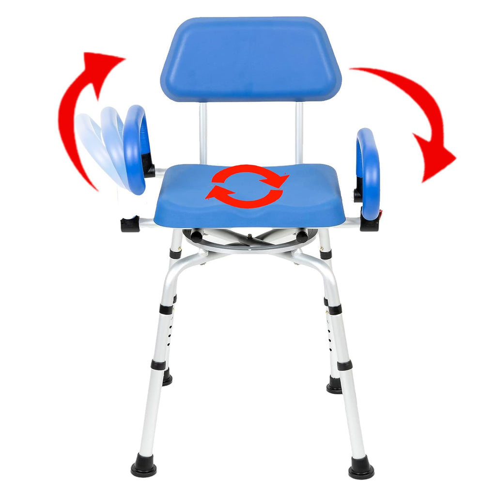 Swivel Shower Chair with Padded Seat, Back & Arms S565
