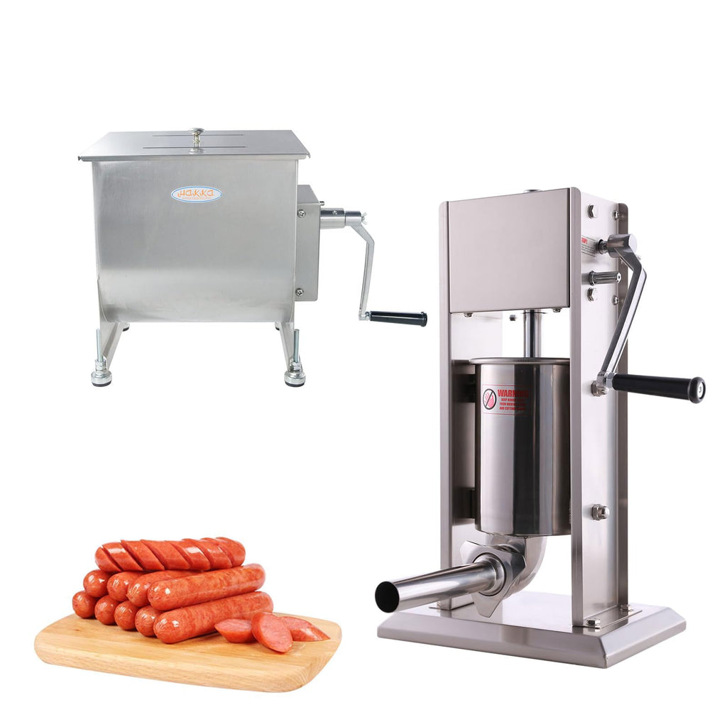 Stainless Steel Sausage Stuffer and Meat Mixer Q5953