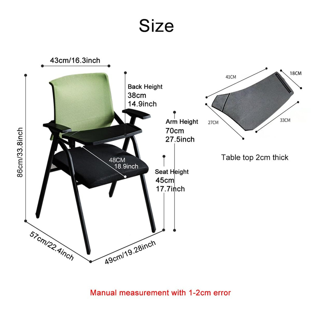 Foldable Mesh Office Chair with Writing Board H40000