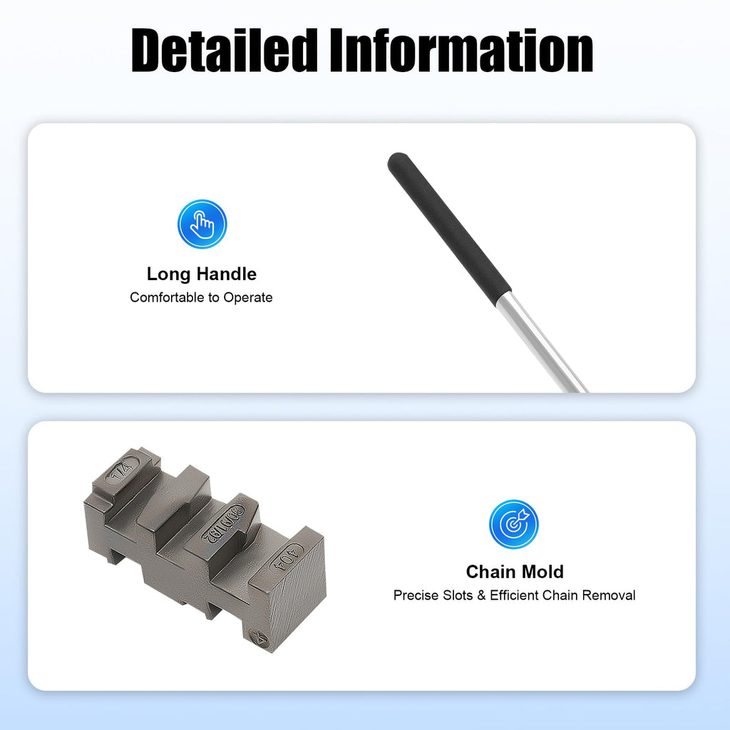 Heavy Duty 2 in 1 Chain Breaker & Riveter Tool with 3 Punches & 2 Connectors D372