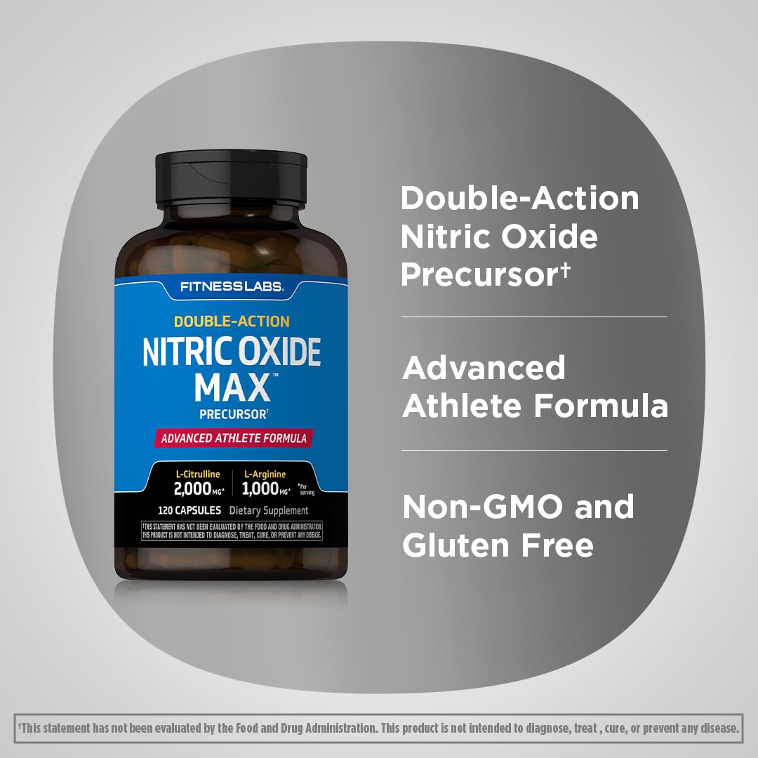 3000mg 120 Capsules Nitric Oxide Supplement with L Arginine and L Citrulline Q910