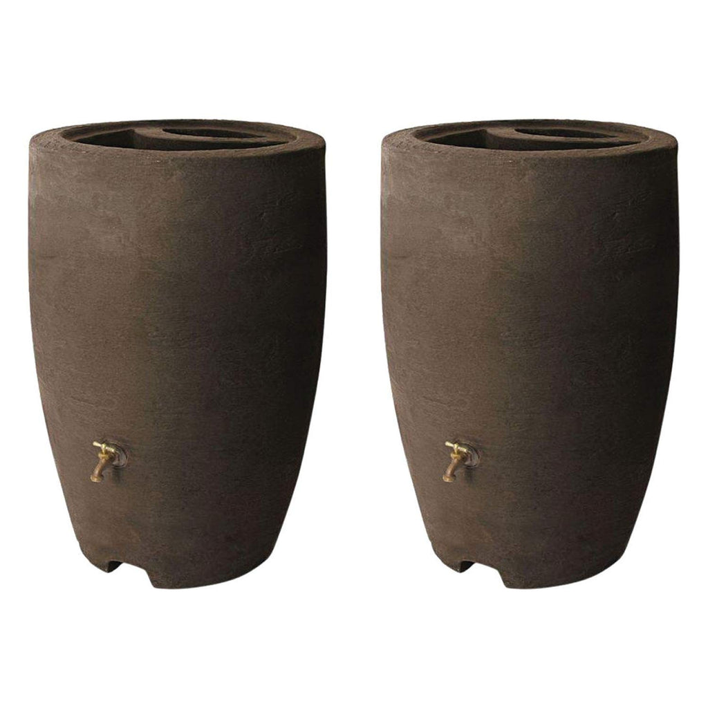 50 Gallon Plastic Rain Barrel 2 Pack R246732