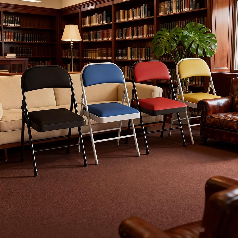 Black Folding Bar Stool with Backrest and Footrest E45760