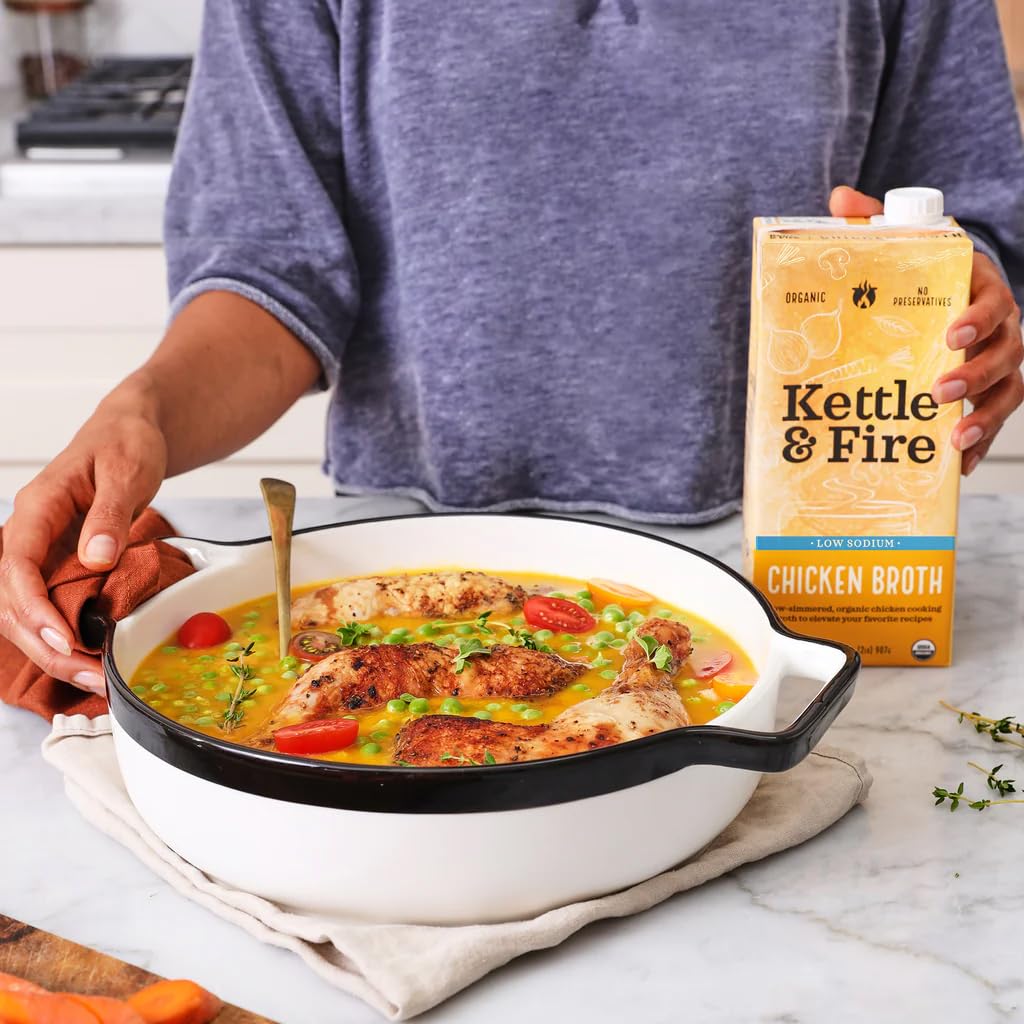 Low Sodium Chicken Broth Pack of 4 Organic 32 oz L748