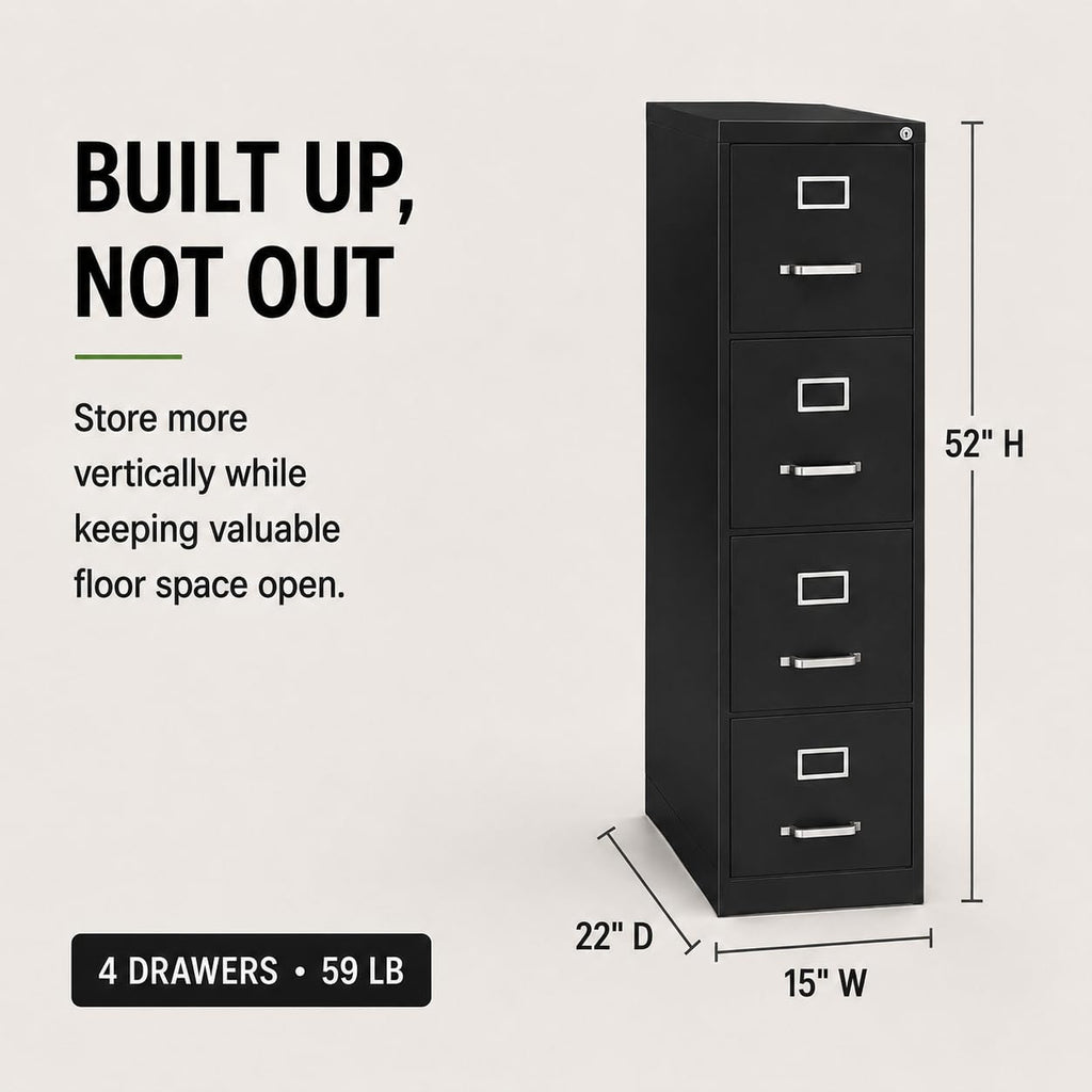 4 Drawer Metal Vertical Filing Cabinet N611