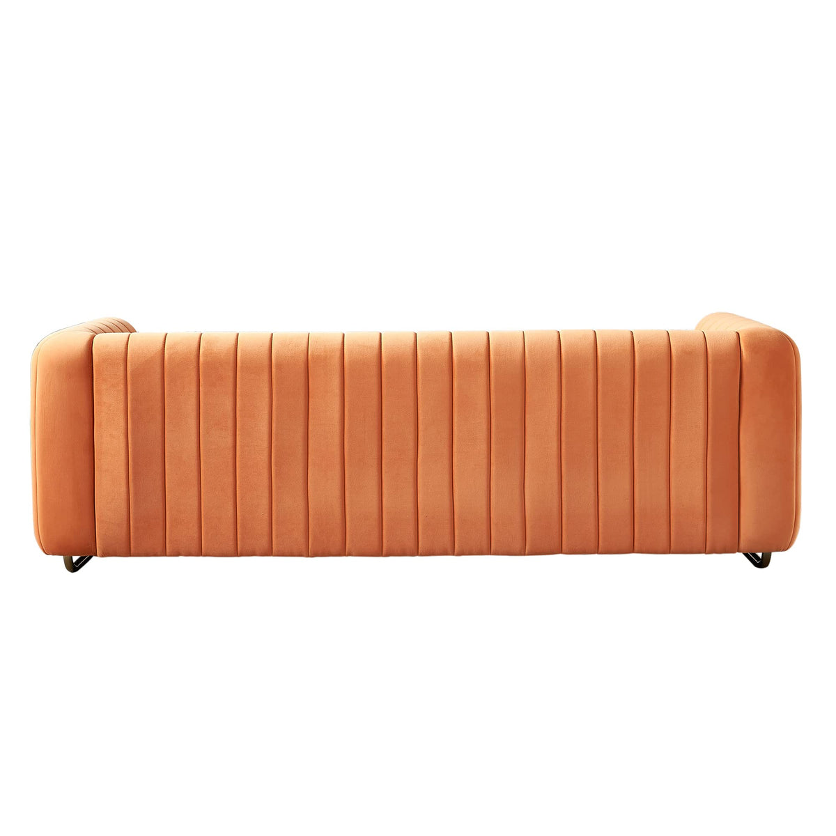 Orange Velvet 84.25-Inch 3-Seater Sofa D89201