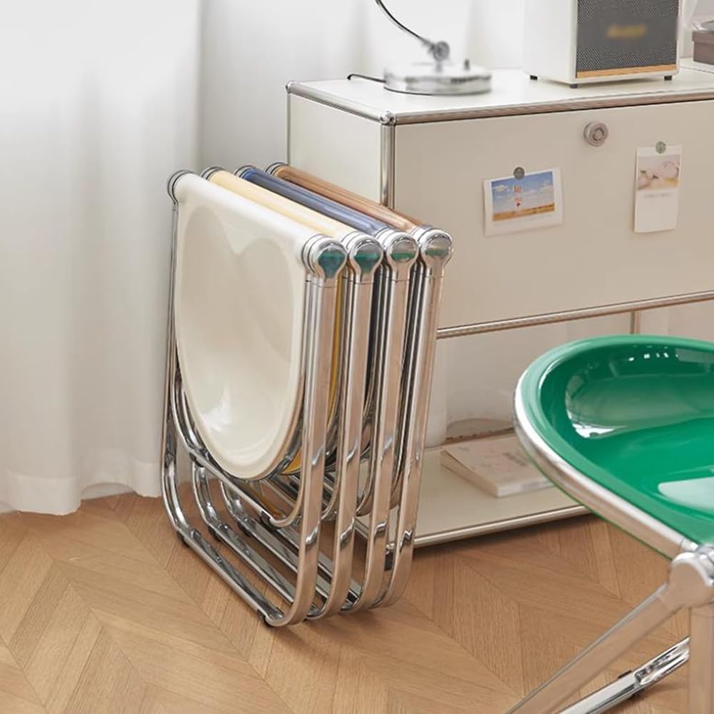 Transparent 18-Inch Backless Folding Stool E40924