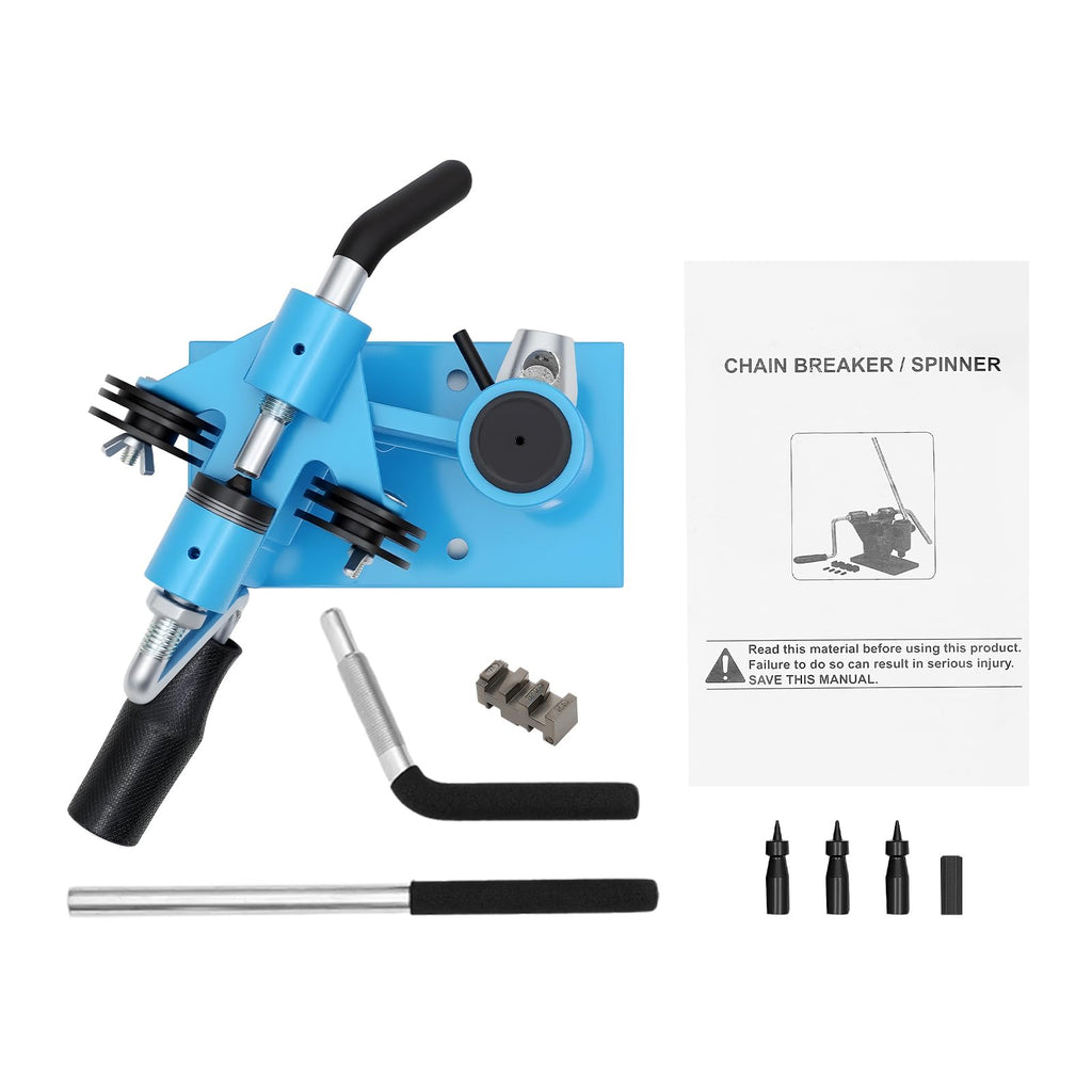 Heavy Duty 2 in 1 Chain Breaker & Riveter Tool with 3 Punches & 2 Connectors D372