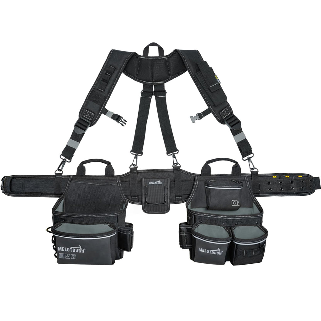 Carpenters Tool Belt with Suspenders 27 Pockets A374