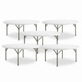 72-Inch Round Folding Tables 5-Pack Heavy-Duty Plastic R349350