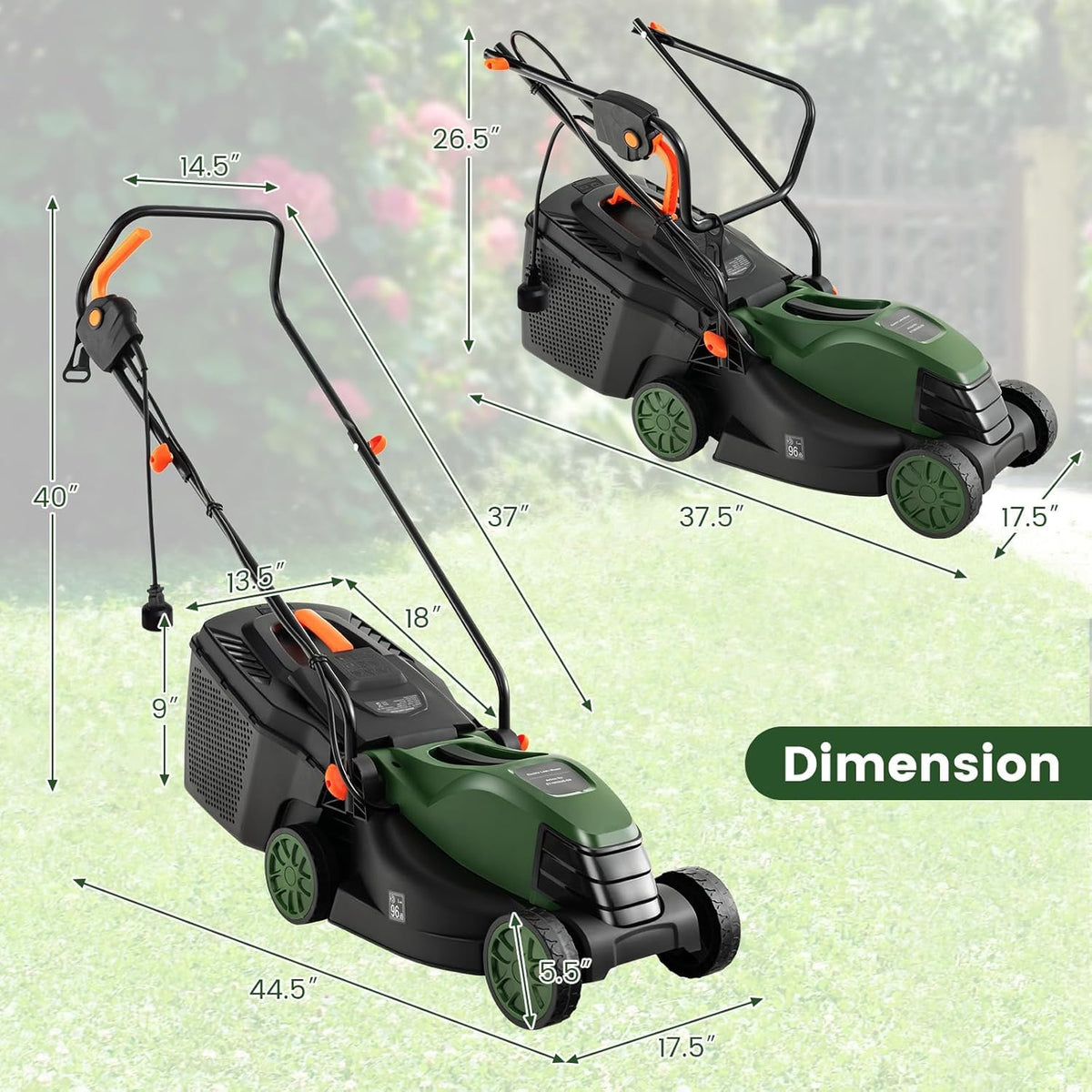 Electric Lawn Mower with Grass Collection Box H218