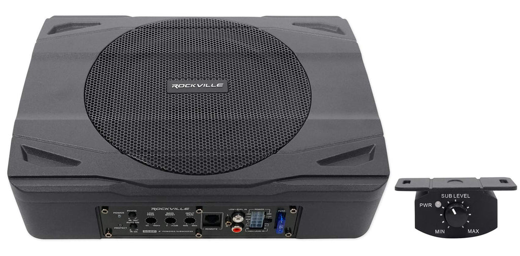8" Powered Under-Seat Car Subwoofer F74360
