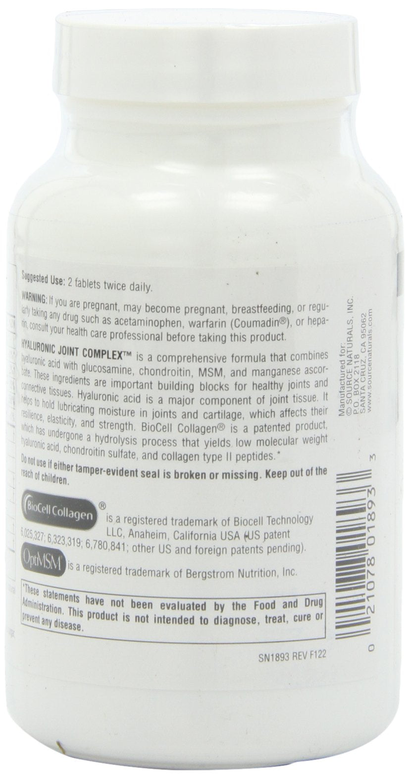 Hyaluronic Joint Complex 60 Tablets D37027
