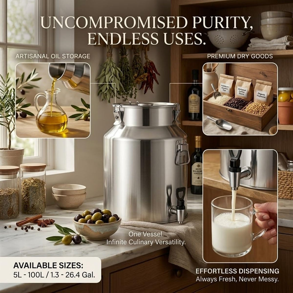 Food Grade Stainless Steel Milk Can with Sealed Lid B8265