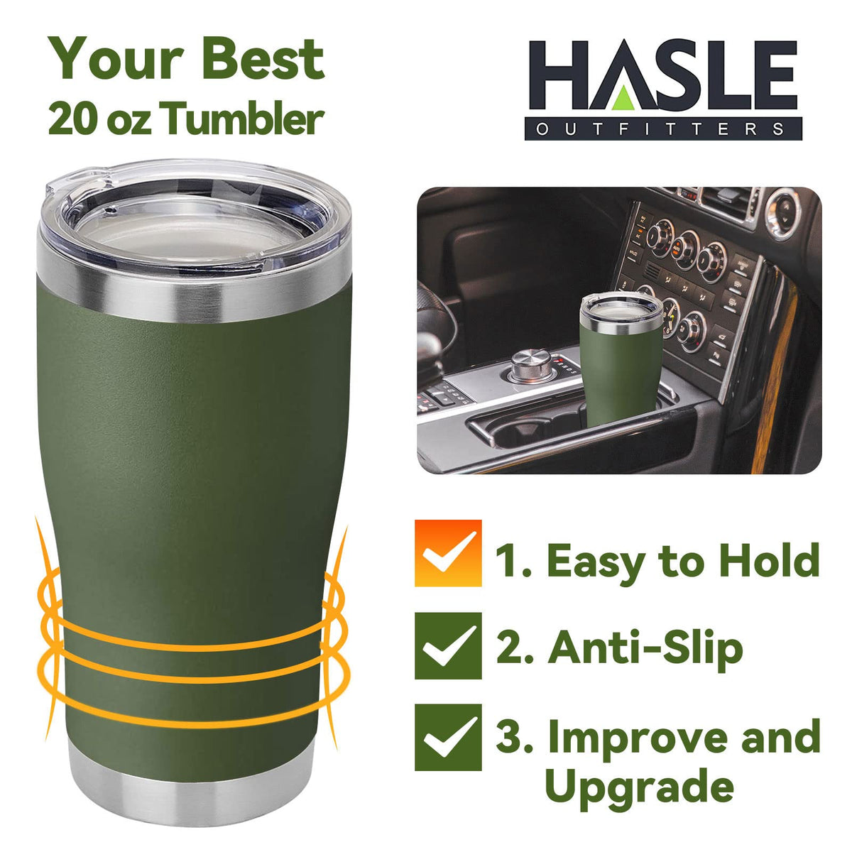 20 oz Stainless Steel Vacuum Insulated Tumbler with Lid E30197