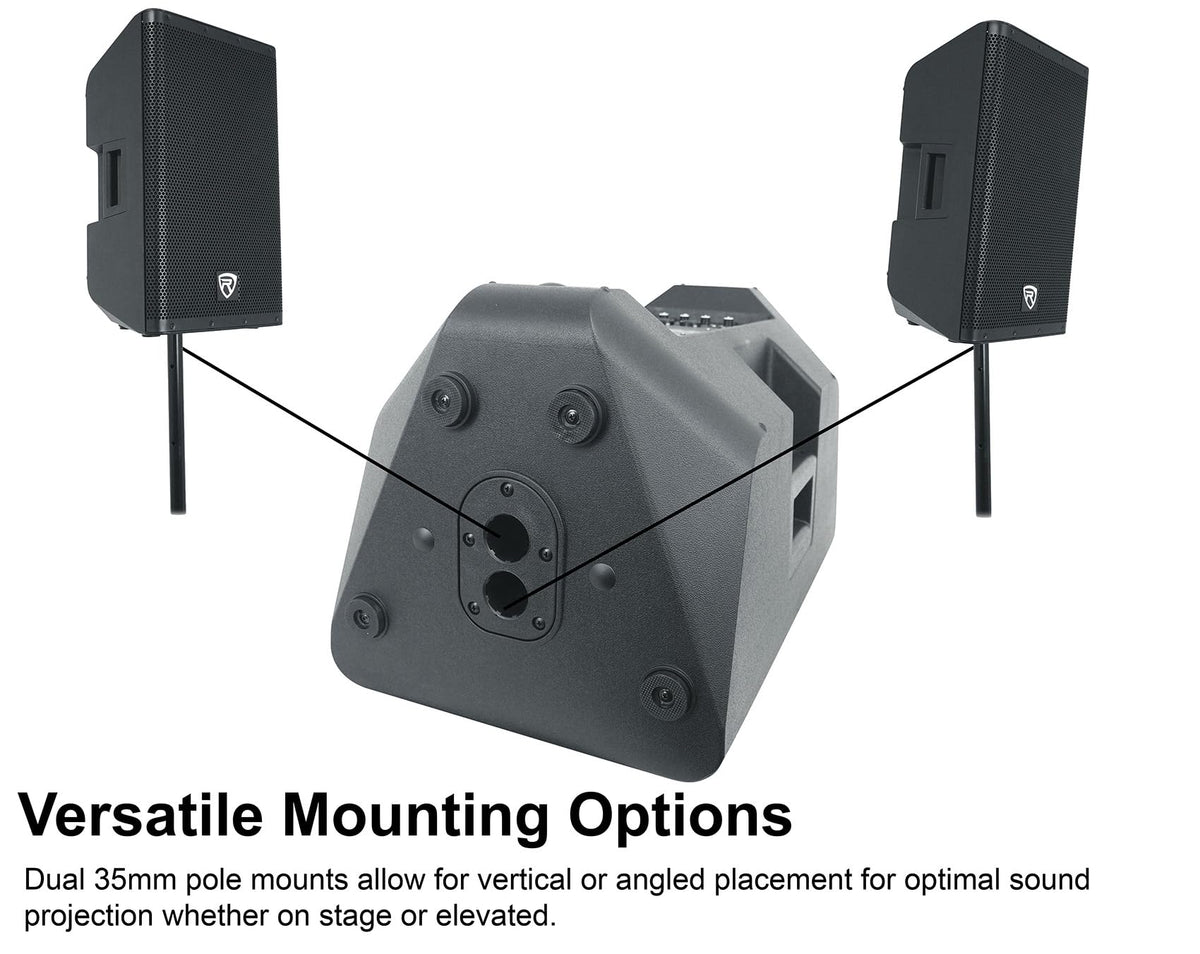 12" Active Powered Speaker with 2-Channel Mixer, 2-Pack A953154