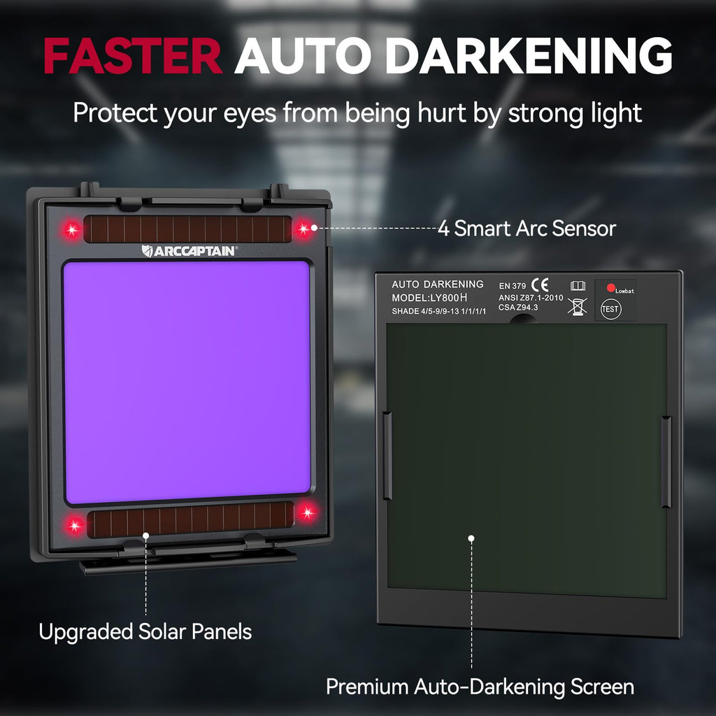 Auto Darkening Welding Helmet Large View U33584