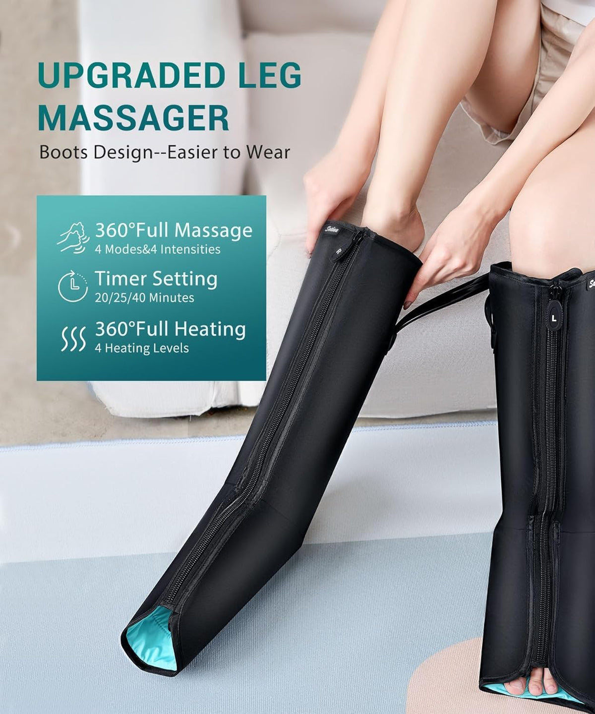 Air Compression Leg Massager with Heat K854120