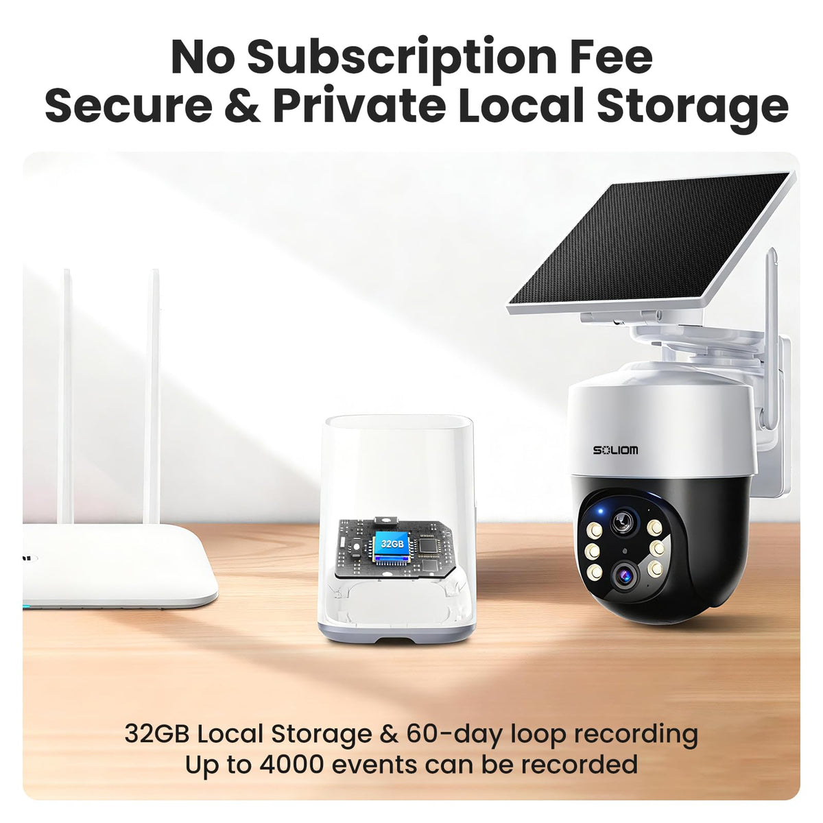 4K Solar Security Cameras Wireless Outdoor System 4-Cam Kit Z39136
