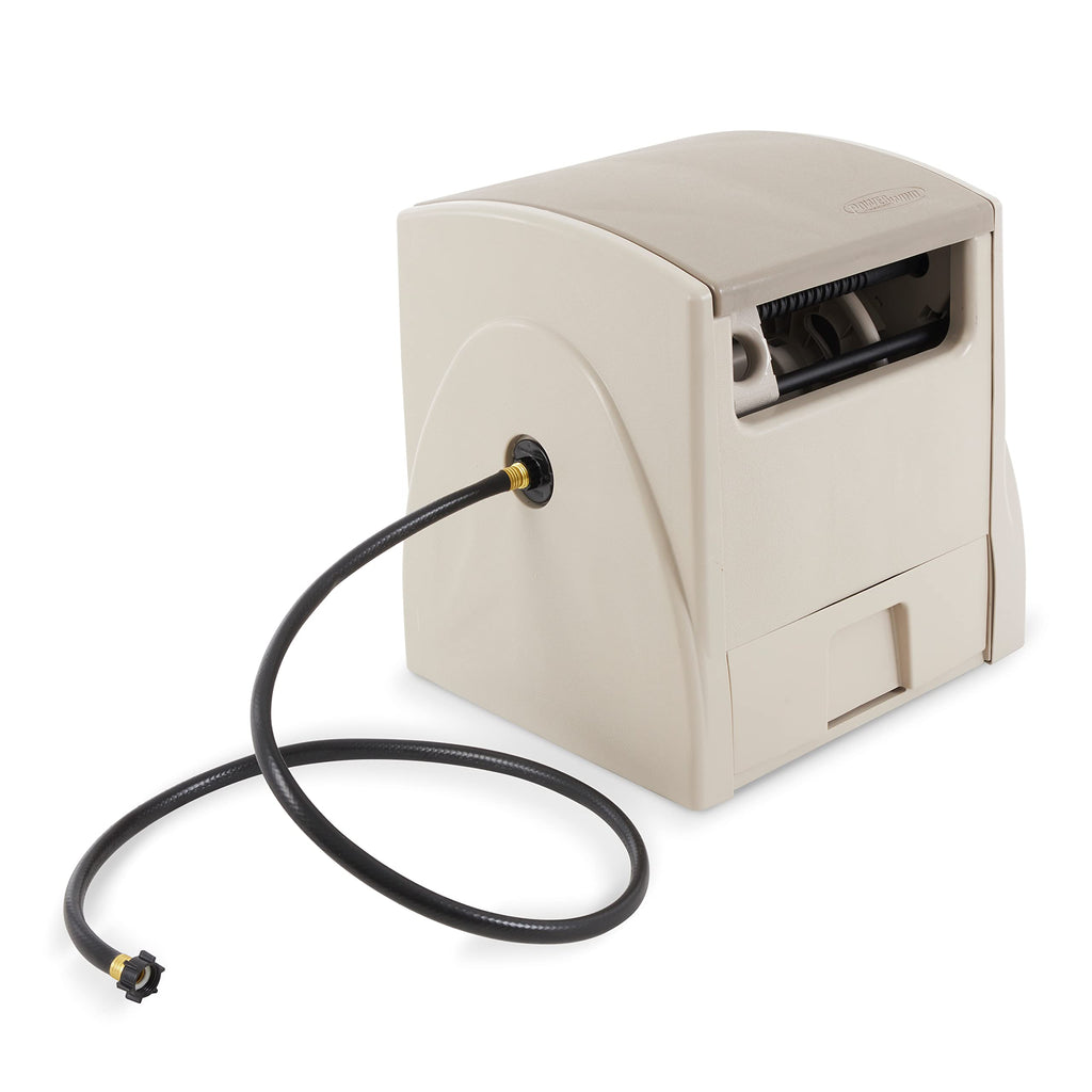 Automatic Rewind Garden Hose Reel, 100 ft. 5/8 in. Vinyl Hose Holder O22559