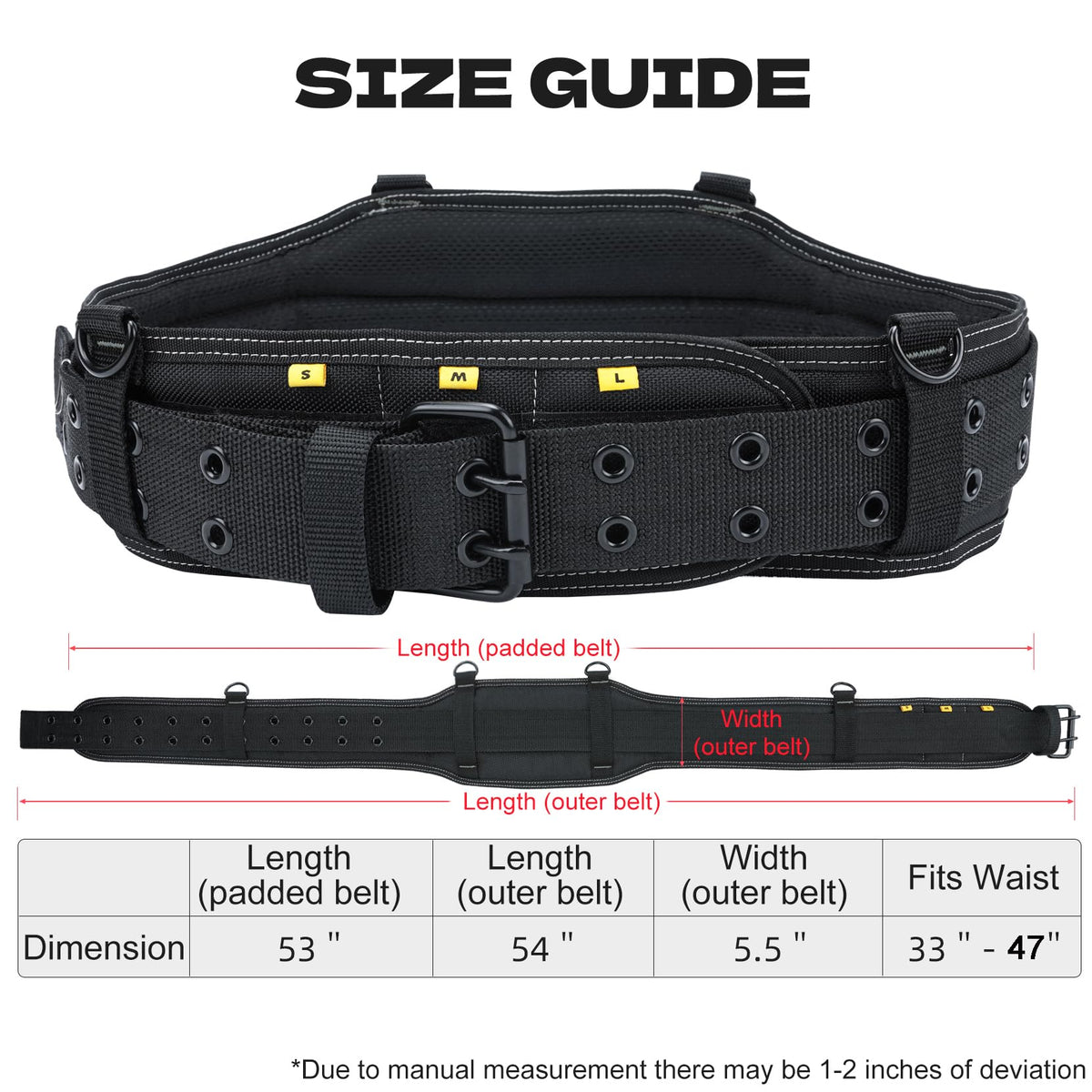 Carpenters Tool Belt with Suspenders 27 Pockets A374