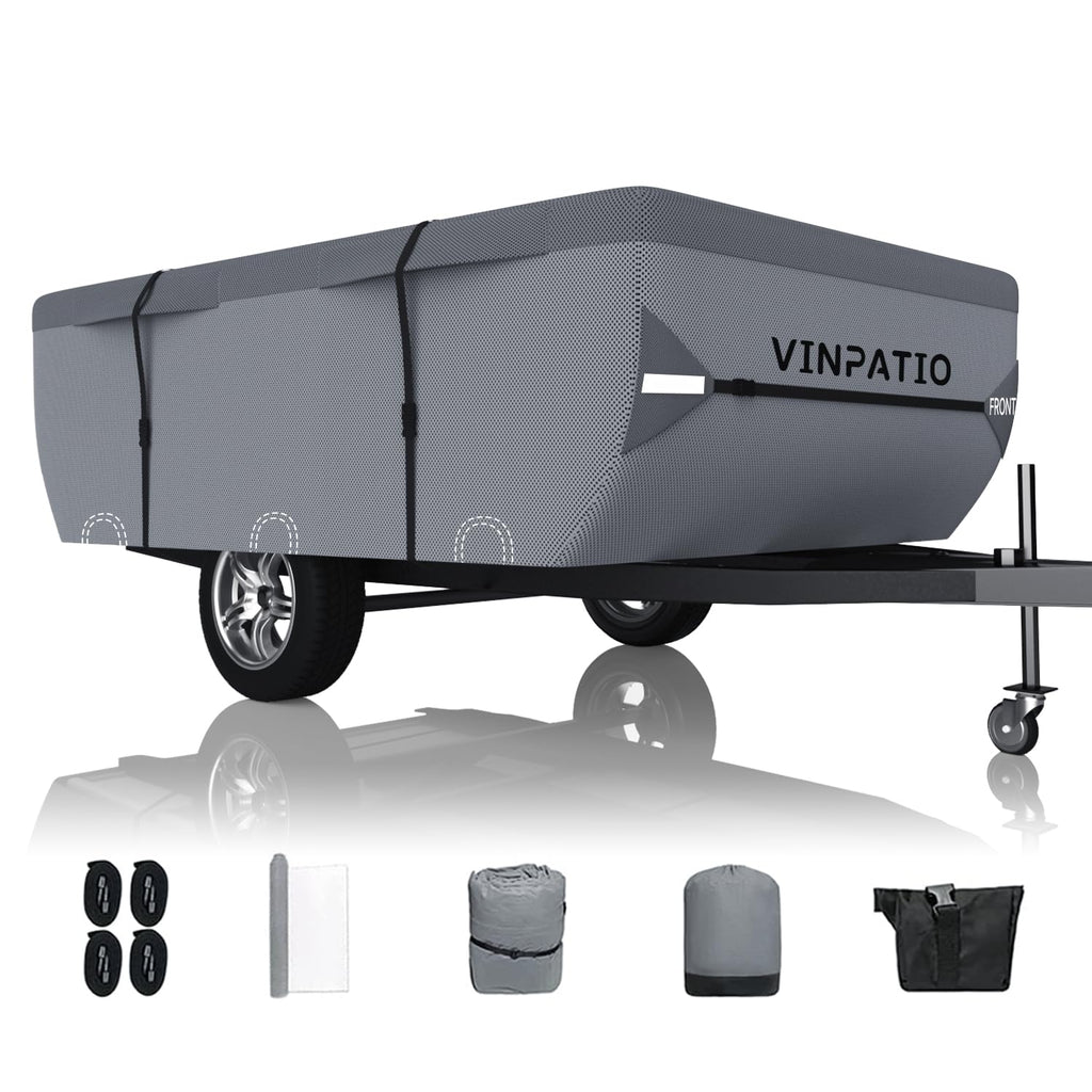 Waterproof Anti-UV Pop Up Camper Cover Fits 14'-16' Trailers Q4711