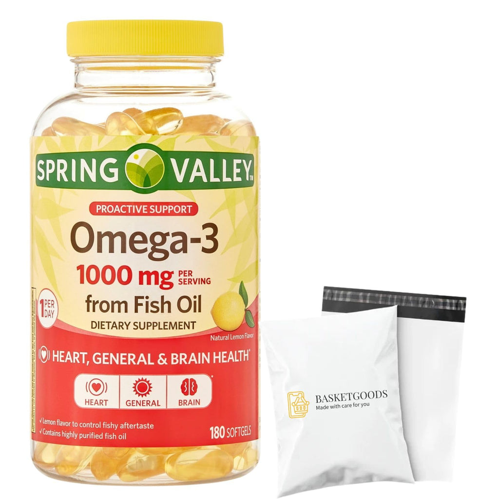 Omega-3 Fish Oil Soft Gels 1000 mg 180 Count Dietary Supplement D5770