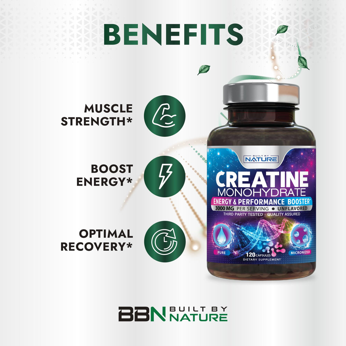 Micronized Creatine Monohydrate 120 Capsules R7148