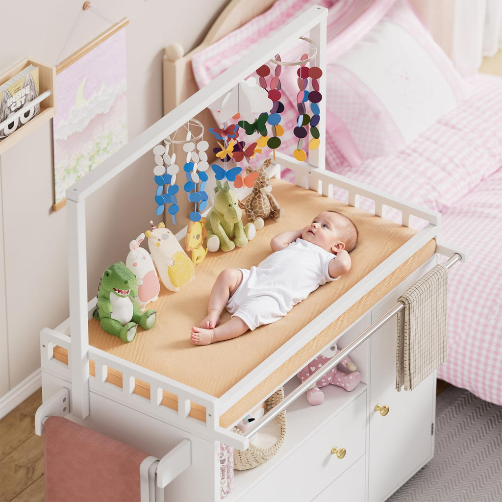 Baby Changing Table with Wheels and Drawers H535409